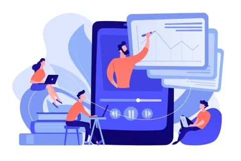 Recorded classes concept vector illustration. イラスト素材