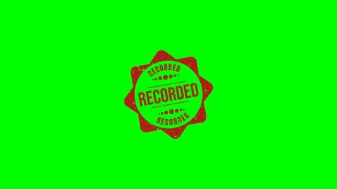 Recorded Rubber Stamp Green Screen Stock Footage 320276276