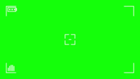 Recorder screen camera viewfinder overlay interface on green screen backgroun Vídeos de archivo 346533523
