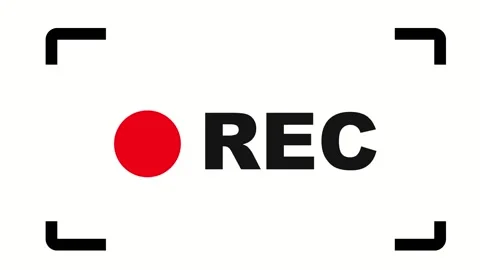 Recording animation indicator blinking on white background Stock Footage 238881124