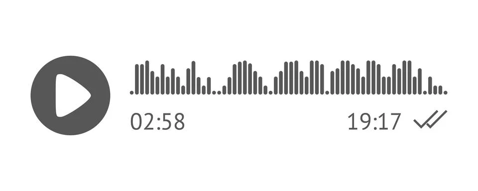Recording of audio message template. UI element of audio record for smartphones Stock-Illustration