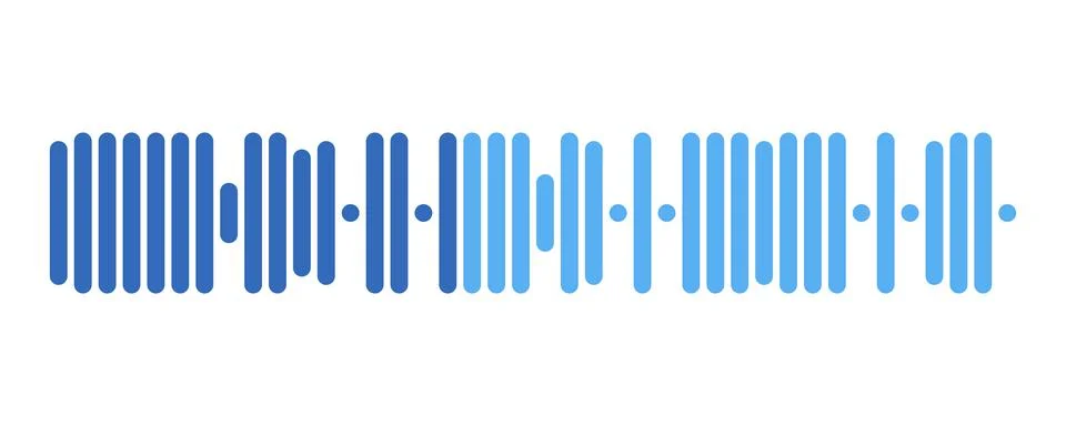Recording of audio message template. UI element of audio record for smartphones Illustrazione stock