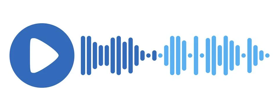 Recording of audio message template. UI element of audio record for smartphones Illustrazione stock