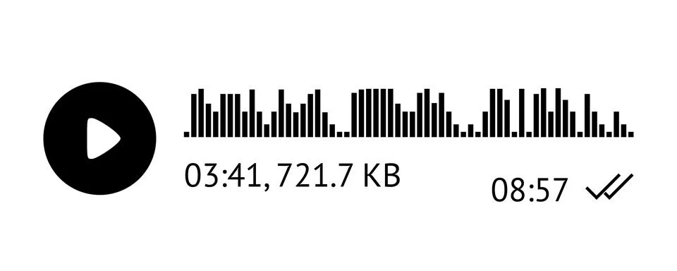 Recording of audio message template. UI element of audio record for smartphones Stock Illustration