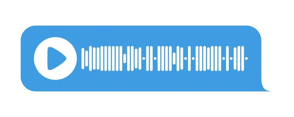 Recording of audio message template. UI element of audio record in speech bubble Stock Illustration