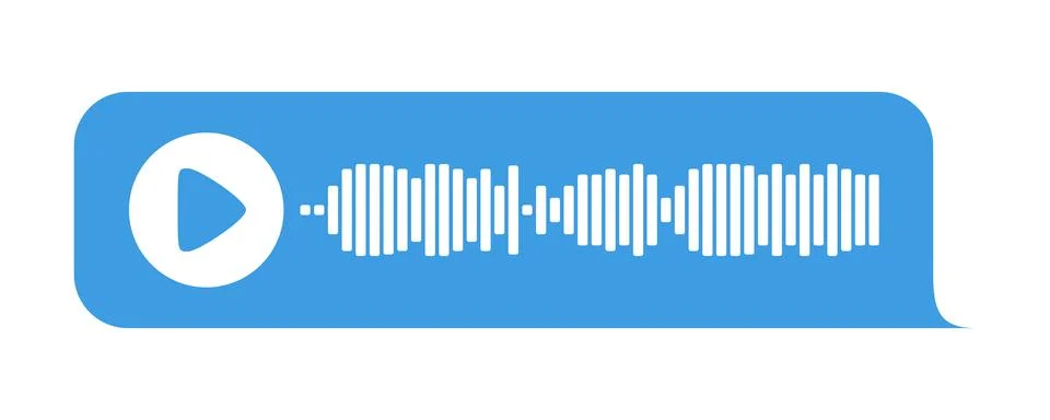 Recording of audio message template. UI element of audio record in speech bubble Stock Illustration