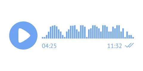 Recording of audio message template. UI element of audio record for smartphones Stock Illustration