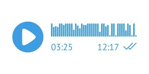 Recording of audio message template. UI element of audio record for smartphones Stock-Illustration