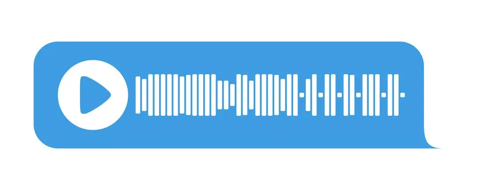 Recording of audio message template. UI element of audio record in speech bubble Stock Illustration
