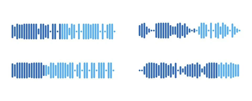 Recording of audio message template. UI element of audio record for smartphones Stock Illustration