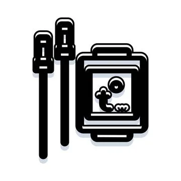 Recording audio podcasting with computer screen graphic Illustrazione stock
