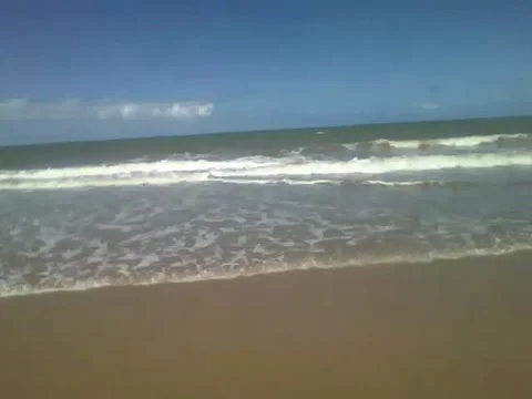 Recording the beach very close, I can feel the sea air breeze on my face Stock Footage 158963245