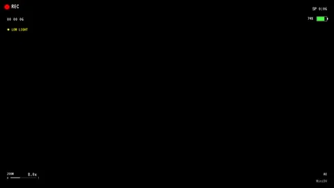 Recording Camcorder Overlay on Dark Screen with Low Light Timer Battery and.. Stock Footage 337102218