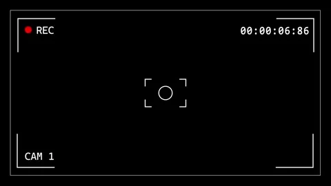 Recording camera screen overlay with REC indicator, timecode, and focus brackets Stock Footage 339661907