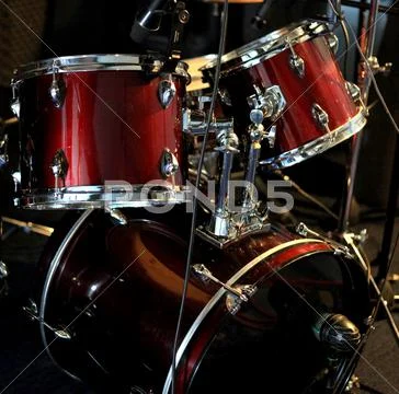Recording drum set Stock Photos