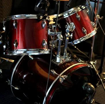 Recording drum set Stock Photos