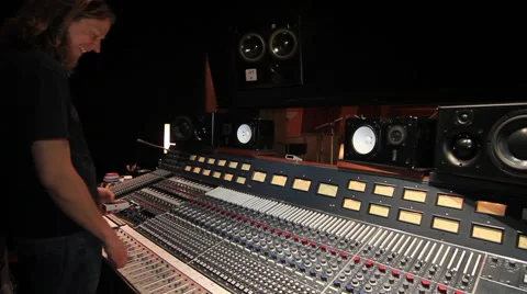 Recording a drummer in big studio 02 스톡 동영상 52683823