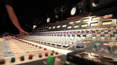 Recording a drummer in big studio 04 Video stock 52686330