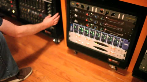 Recording engineer in studio or lab Stock Footage 37229887