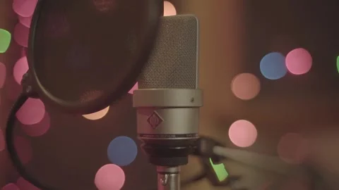 Recording estudio with a cool microphone 库存影片 167241911