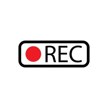 Recording icon vector 스톡 일러스트