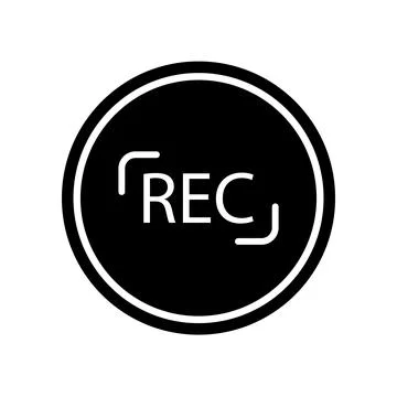 Recording icon vector 스톡 일러스트