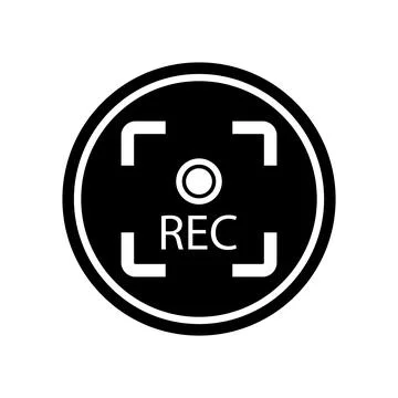 Recording icon vector Stock Illustration