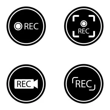 Recording icon vector Stock Illustration