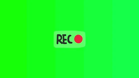Recording Indicator REC Red Dot Green Screen Broadcast Promotion Stock Footage 345641366