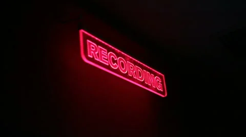 Recording Light Stock Footage 61914328