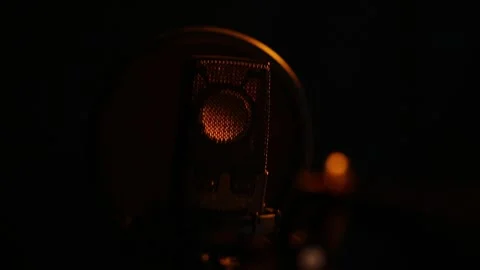 Recording  microphone in the studio 2 Video stock 308313387