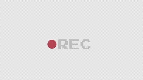 Recording play Animation overlay with Glitch effect Stock Footage 331877560