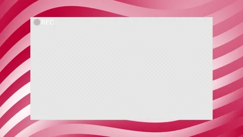 Recording screen featuring a red and white geometric pattern 스톡 동영상 327503418