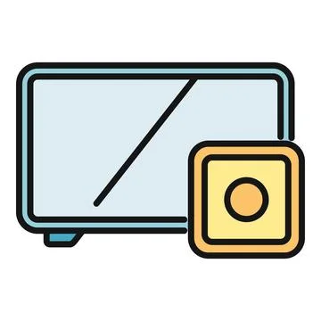 Recording screen sharing on computer digital display Stock Illustration