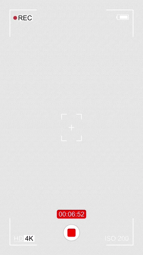 Recording screen vertical mobile overlay template Video stock 312712140