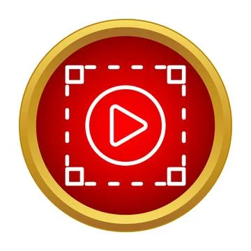 Recording screen video play button interface icon Stock Illustration