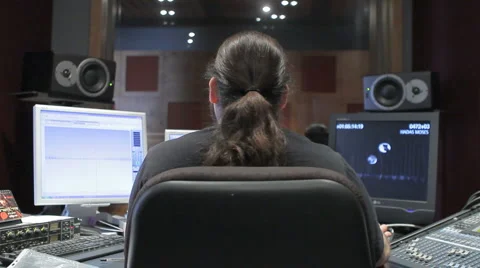 Recording session in sound studio Stock Footage 5701310