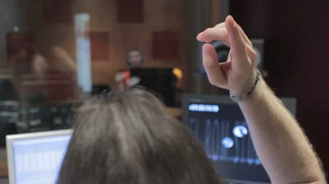 Recording session in sound studio start Stock Footage 5701147