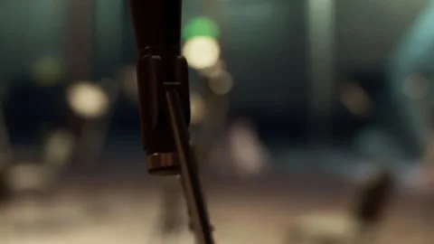 Recording session in a studio with a microphone placed on a stand Stock Footage 343575152