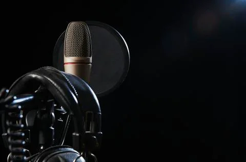 Recording session at studio Stock Photos