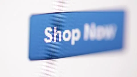Recording  shop now  icon   from a lcd monitor Stock Footage 68020320