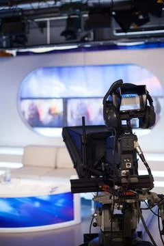 Recording show in TV studio Stock Photos