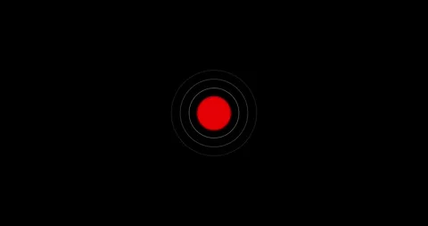 Recording sign icon, Red logo camera video recording symbol on transparent backg Stock Footage 337109095