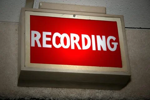Recording Sign Stock-Fotos