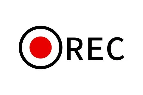 Recording sign in red. Vector. Recording button. Stock Illustration