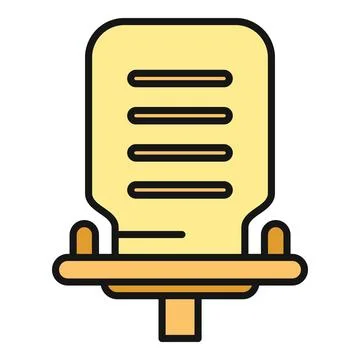 Recording sound using a vintage broadcast microphone icon Stock-Illustration