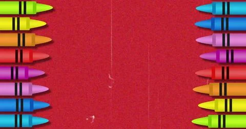 Recording starting, camera capturing red paper on table, showing colorful Stock Illustration