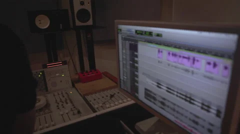 Recording Studio 5 Pro Tools Stock Footage 42747824