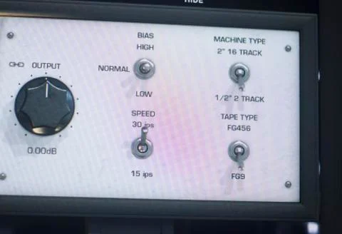 Recording studio audio controls Stock Photos