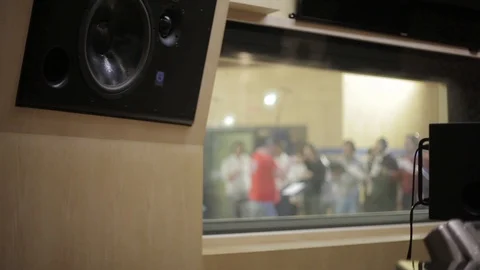 Recording Studio Choir Stock Footage